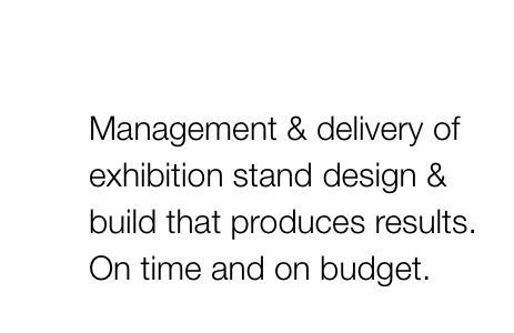 Creative and practical exhibition stand design & build